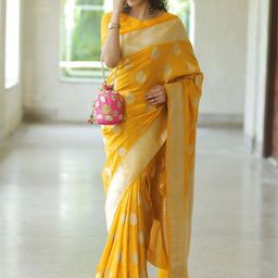 Lookmark Woven Design Zari Banarasi Saree-image-33