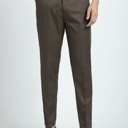 R&B Men Textured Mid-Rise Cotton Formal Trousers-picture-41