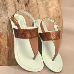Ajanta Women Printed Open Toe Flats with Buckles-image-2