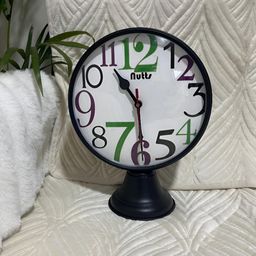 Nutts Black & White Vintage Table Clock-picture-46