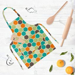 ArtzFolio Green & Blue Printed Cotton Aprons-image-49