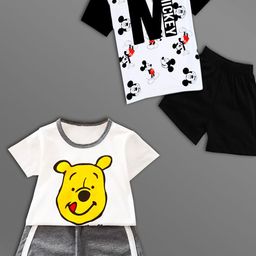 HELPOM Unisex Kids Printed Top with Shorts-51
