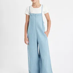 DeFacto Girls Cotton Dungaree With T-Shirt-image-11