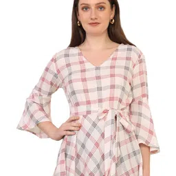 JC JUMMY COUTURE Bell Sleeve Cotton Cinched Waist Top-image-81