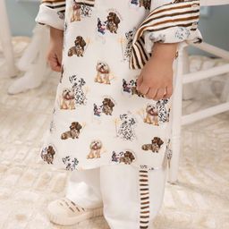 THE BABY TRUNK Boys Printed Kurta & Pyjamas Set image 5