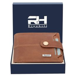 Rigohill Men Doger Vintage Cognac RFID Protected Leather Two Fold Wallet-21