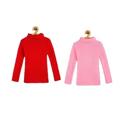 TINY HANDS Kids Pack Of 2 Turtle Neck Woollen Pullover-1