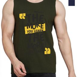 WOOSTRO Men Pack Of 2 Typography Printed Round Neck Cotton Slim Fit T-shirts-image-79