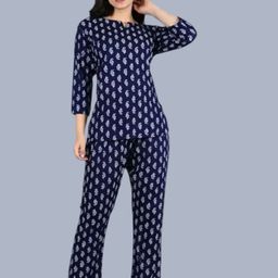 Moda Rapido Ethnic Motifs Printed Notch Neck Kurta With Trousers-17