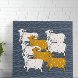 SAF Grey & White Birds And Animals Printed Canvas Wall Art-image-6