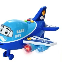 Commercial Airplane Friction Powered Aviation Toy Push and Go Cute Aircraft with Fun Durably Built Kids Pretend Play Air Plane for Children Boys Girls (Happy Airplane)-22