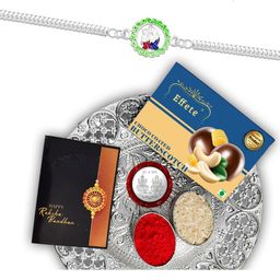 DeoDap Unisex 3 Pieces Metal Rakhi Gift Set-image-96
