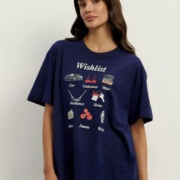 LULU & SKY Graphic Printed Round Neck Drop Shoulder Sleeves Boxy Fit Pure Cotton T-shirt-image-58