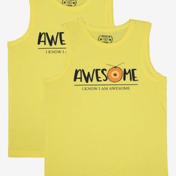 DYCA Boys Pack Of 2 Typography Printed Round Neck Cotton T-shirts-image-26