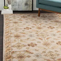 Surya Living Beige Traditional Anti-Skid Woollen Carpet-picture-0