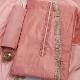 Meena Bazaar Organza Unstitched Dress Material-image-99