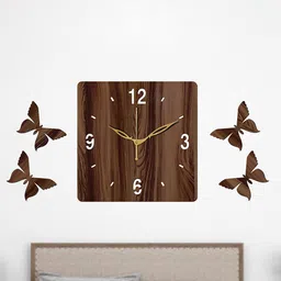 Freny Exim Brown Analogue Wood Wall Clock-25