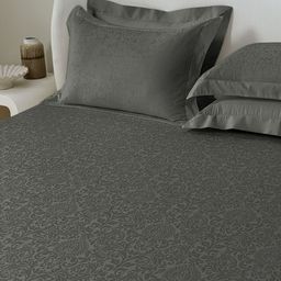 SANSAAR A DDECOR BRAND LIVE CONSCIOUSLY Grey Floral Printed Cotton 3 Piece Bedding Set-23