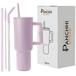 Panchhi Store Lavender Stainless Steel Matte Tumbler 1200 ml-image-78