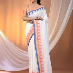 Ruuprekha Pure Cotton Saree With Zari Border-image-26