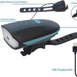 rebound USB Rechargeable Bicycle Horn (140 dB) 3 Modes Bell image 3