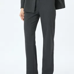 Koton Women Regular Fit Mid-Rise Trousers-image-94