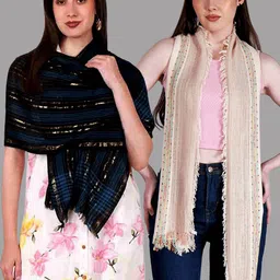 Anouk Women Self Design Scarf-46