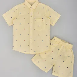 YOUMAA Printed Shirt With Shorts Clothing Set-42