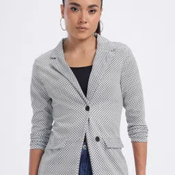 SZN Checked Single-Breasted Formal Blazer-picture-58