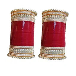 SGN fashion Maroon Plastic Bangles-picture-21
