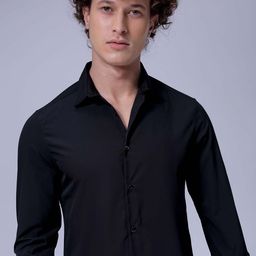 The Indian Garage Co Men Slim Fit Spread Collar Solid Casual Shirt-image-48