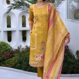 SHREE LAXMINARAYAN EXPORT Women Floral Printed Kurta with Trousers & Dupatta-9