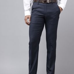 Van Heusen Men Textured Urban Slim Fit Formal Trousers-picture-43