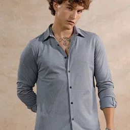 WROGN Comfort Slim Fit Spread Collar Shirt-picture-2