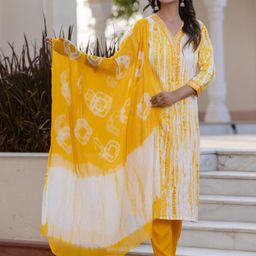ROPADEMODA Women Printed Viscose Rayon Kurta Sets-image-72