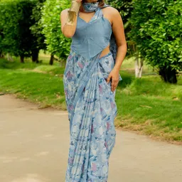 KALINI Floral Poly Chiffon Saree-picture-23