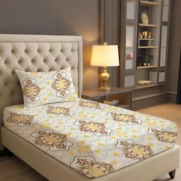 IVAZA Beige Geometric 1000 Polyester Single-image-71