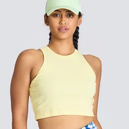 Domyos By Decathlon Solid Cropped Fitness Tank Top 520-image-66