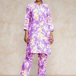 Varanga Women Floral Printed Regular Kurti with Trousers-picture-48