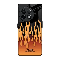 QRIOH Fire Flame Printed OnePlus 11R 5G Back Case Mobile Accessories-picture-7