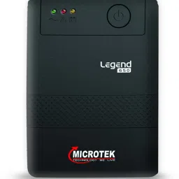 Microtek Line Interactive UPS LEGEND 650 230 V Line-interactive Tower Model UPS with Overload Protection 3 Outlet Plugs image 2