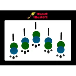 Comet Busters 5 Pcs Reusable Designer Bindis - Green & Blue image 1