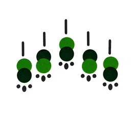 Comet Busters 5 Pcs Reusable Designer Bindis - Green image 2