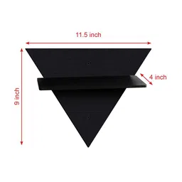 RANDOM Set of 5 Black MDF Triangular Wall Shelves image 5