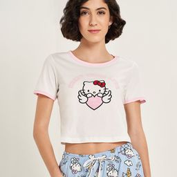 Dreamz by Pantaloons Women Printed Pure Cotton Lounge Tshirts-picture-9