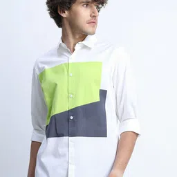 HIGHLANDER Men Printed Colourblocked Slim Fit Shirt-image-51