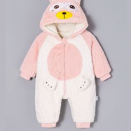 Hopscotch Girls Fluffy Bear Hood Bodysuit-picture-28
