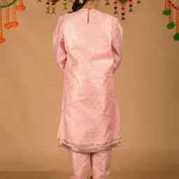 KASYA Girls Printed Regular Kurta with Trousers & With Dupatta image 5