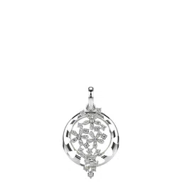 VALANOVA Women 18 Kt White Gold Lab Grown Diamond Pendant 1.91gm-picture-27