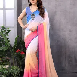 Mitera Ombre Poly Georgette Ready to Wear Saree-picture-8